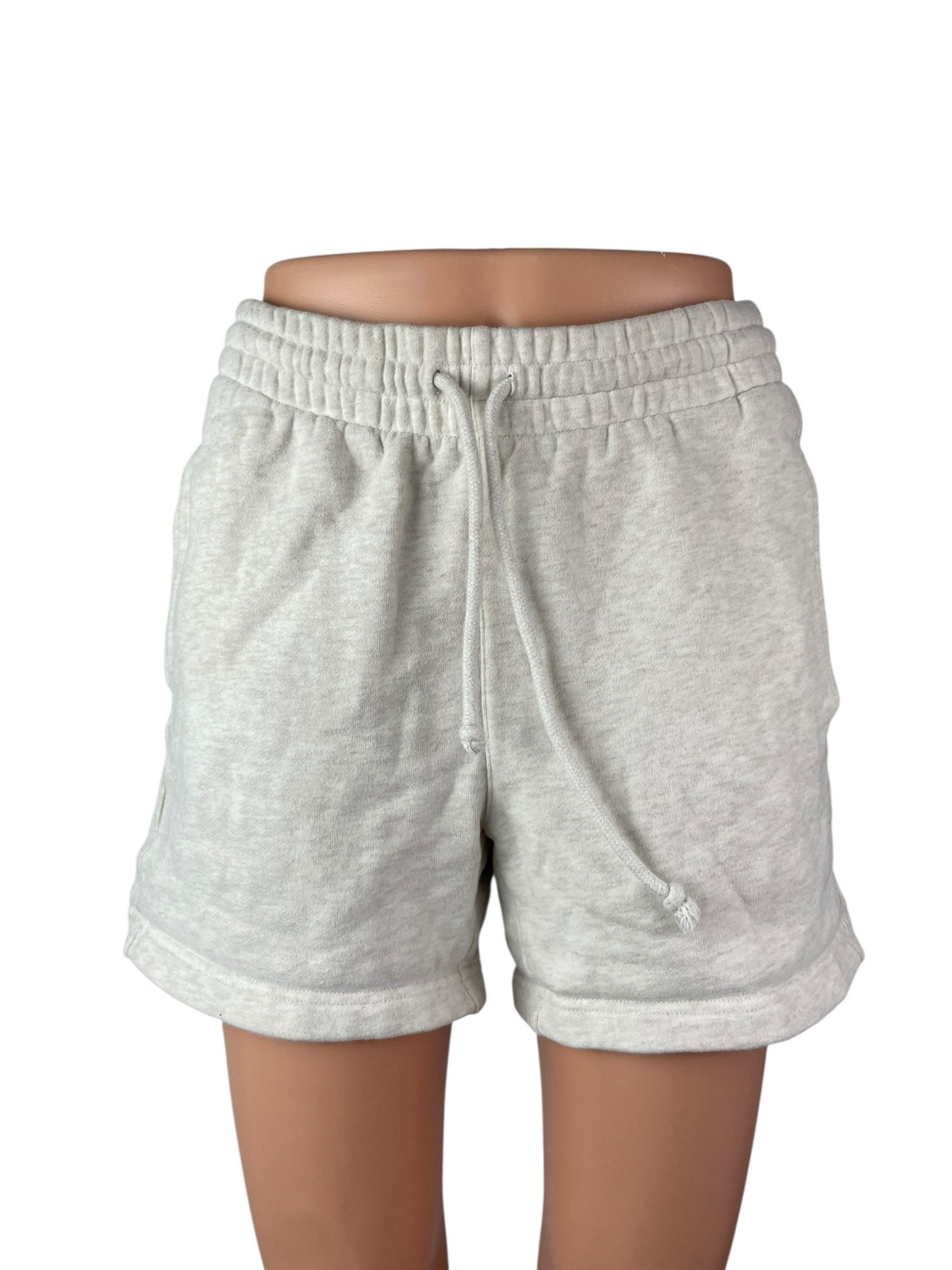 Aritzia Tna Cozy White Wide Leg Yoga Workout Athletic Activewear Sweat Shorts Xs
